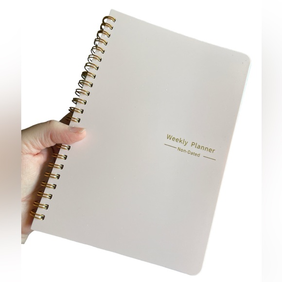 🌿{Get Your Life Together} Gold & Pink Spiral Weekly Planner | Blank Undated - Picture 16 of 16